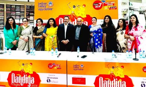 ഇന്ത്യൻ ലേഡീസ് അസോസിയേഷൻ ദാണ്ഡിയ നൈറ്റ് 2024ന്റെ ടിക്കറ്റുകൾ പുറത്തിറക്കി ഇന്ത്യൻ ലേഡീസ് അസോസിയേഷൻ ദാണ്ഡിയ നൈറ്റ് 2024ന്റെ ടിക്കറ്റുകൾ പുറത്തിറക്കി