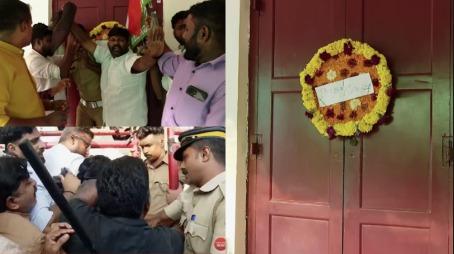 മന്ത്രി വീണാ ജോർജിന്റെ വസതിയിലേക്ക് മാർച്ച്; നേമം ഷജീർ ഉൾപ്പെടെ 25 പേർക്കെതിരെ കേസ്