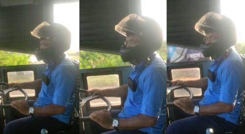 ഹർത്താൽ ദിനത്തിൽ ഹെൽമറ്റ് ഇട്ട് വണ്ടിയോടിച്ച് കെഎസ്ആർടിസി ഡ്രൈവർ ഹർത്താൽ ദിനത്തിൽ ഹെൽമറ്റ് ഇട്ട് വണ്ടിയോടിച്ച് കെഎസ്ആർടിസി ഡ്രൈവർ
