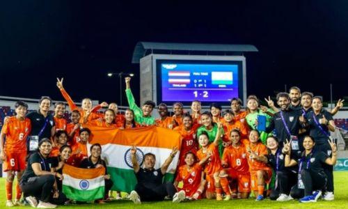 ആദ്യമായി ഏഷ്യൻ കപ്പിന് യോഗ്യത നേടി ഇന്ത്യയുടെ വനിതാ ഫുട്ബോൾ ടീം ആദ്യമായി ഏഷ്യൻ കപ്പിന് യോഗ്യത നേടി ഇന്ത്യയുടെ വനിതാ ഫുട്ബോൾ ടീം