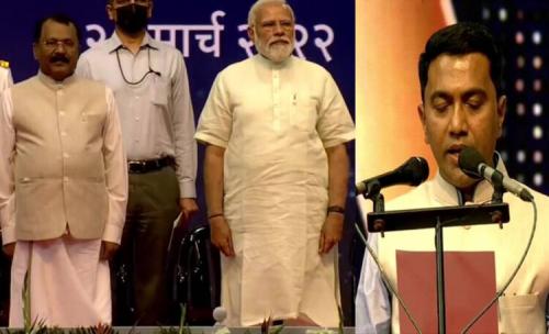 ഗോവയിൽ  ഡോ. പ്രമോദ് സാവന്ത് രണ്ടാം വട്ടം മുഖ്യമന്ത്രിയായി സത്യപ്രതിജ്ഞ ചെയ്തു