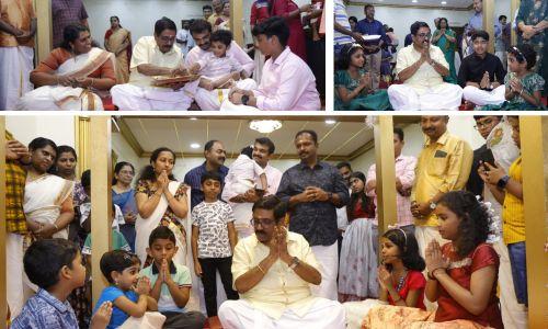 സംഗീത സംവിധായകൻ ശരത്ത് കുരുന്നുകൾക്ക് ആദ്യാക്ഷരം പകർന്നുകൊടുത്തു സംഗീത സംവിധായകൻ ശരത്ത് കുരുന്നുകൾക്ക് ആദ്യാക്ഷരം പകർന്നുകൊടുത്തു