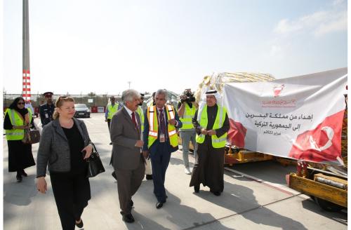 ഭൂകമ്പദുരിതബാധിതർക്ക് സഹായമെത്തിച്ച് ബഹ്റൈൻ