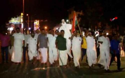 കെ.സുധാകരന്റെ അറസ്റ്റ്; സംസ്ഥാനവ്യാപക പ്രതിഷേധവുമായി കോണ്‍ഗ്രസ്