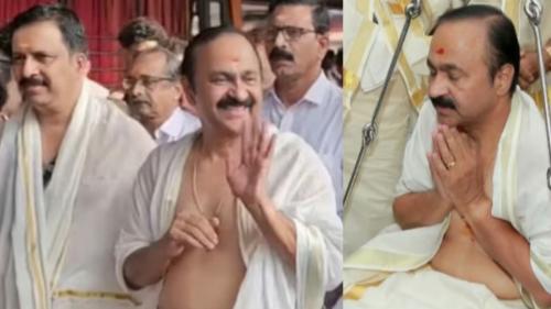 മുഖ്യമന്ത്രി വി.ഡി. സതീശൻ ഗുരുവായൂരിൽ വെണ്ണ കൊണ്ട് തുലാഭാരം നടത്തി