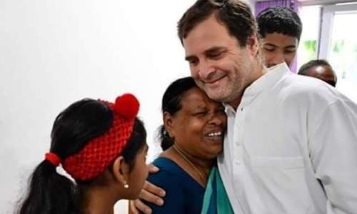ഒടുവില് രാഹുലെത്തി ; മിഴിനിറച്ച് രാജമ്മ ഒടുവില് രാഹുലെത്തി ; മിഴിനിറച്ച് രാജമ്മ