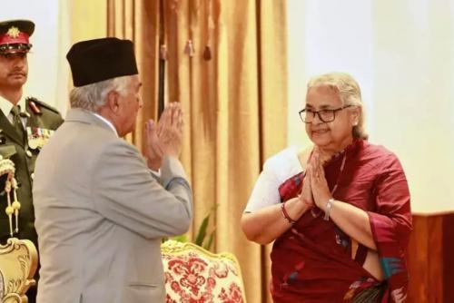 പ്രക്ഷോഭങ്ങൾക്കൊടുവിൽ നേപ്പാളിന്റെ ചരിത്രത്തിലെ ആദ്യ വനിതാ പ്രധാനമന്ത്രിയായി സുപ്രീം കോടതി മുൻ ചീഫ് ജസ്റ്റിസ് സുശീല കാർക്കി സ്ഥാനമേറ്റു
