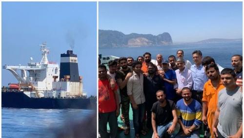 ബ്രിട്ടന്‍ പിടിച്ചെടുത്ത ഗ്രേസ്-1ലെ ഇന്ത്യന്‍ ജീവനക്കാരെ ഹൈക്കമ്മീഷന്‍ സന്ദര്‍ശിച്ചു,മോചനം ഉറപ്പ് നല്‍കിയെന്നും വി മുരളീധരന്‍
