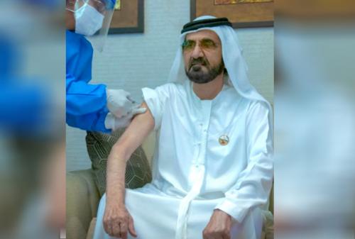 കൊവിഡ് വാക്സിൻ സ്വീകരിച്ച് യു.എ.ഇ പ്രധാനമന്ത്രി