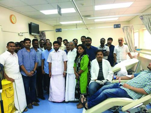 ഐ.വൈ­.സി­.സി­ രക്തദാ­ന ക്യാ­ന്പ് സംഘടി­പ്പി­ച്ചു​­​