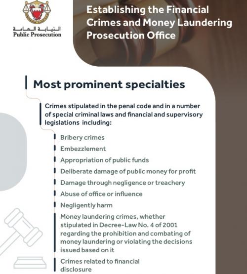 സാന്പത്തിക തട്ടിപ്പ് കേസുകൾക്കായി പ്രത്യേക വിചാരണ ഓഫീസ് ആരംഭിച്ച് ബഹ്റൈൻ