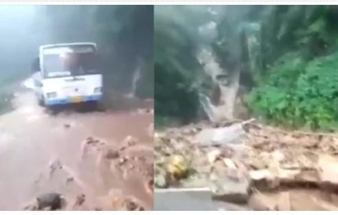 പുല്ലുപാറയിലെ ഉരുൾപൊട്ടൽ; രക്ഷകരായി കെഎസ്ആർടിസി ജീവനക്കാർ