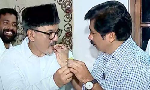 നന്ദി അറിയിക്കാൻ പാണക്കാട്ടെത്തി ഷൗക്കത്ത് നന്ദി അറിയിക്കാൻ പാണക്കാട്ടെത്തി ഷൗക്കത്ത്