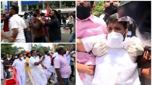 തിരുവനന്തപുരത്ത് യൂത്ത് കോൺഗ്രസ്-ഡി.വൈ.എഫ്.ഐ സംഘർഷം