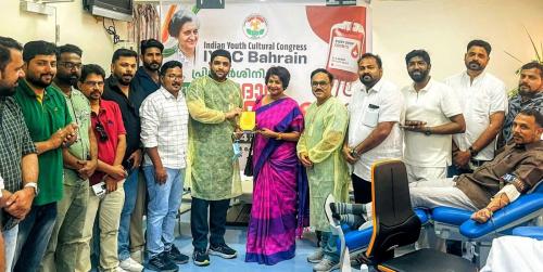 ഐ.വൈ.സി.സി ബഹ്‌റൈൻ 21-ാമത് 'ഇന്ദിരാ പ്രിയദർശിനി' രക്തദാന ക്യാമ്പ് സംഘടിപ്പിച്ചു
