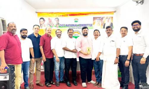 ബഹ്‌റൈൻ പ്രവാസം അവസാനിപ്പിച്ച് നാട്ടിലേക്ക് മടങ്ങുന്ന നിതീഷ് സക്കറിയക്ക് ഒ.ഐ.സി.സി എറണാകുളം ജില്ല കമ്മിറ്റി യാത്രയയപ്പ് നൽകി